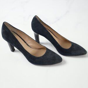 Franco Sarto Dark Navy Suede Heels Sz 8